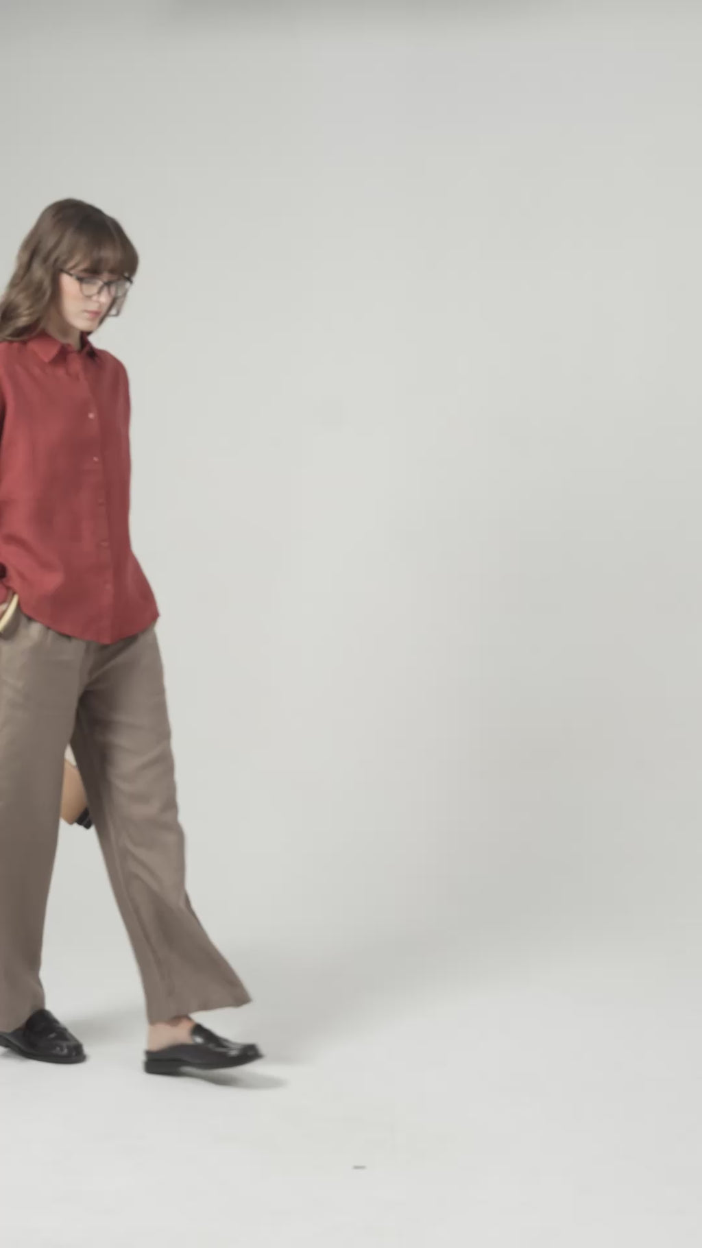 100% European Linen Everyday Shirt - Rosewood